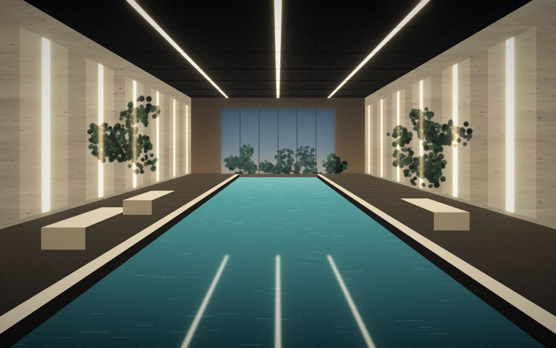 The lap pool hall